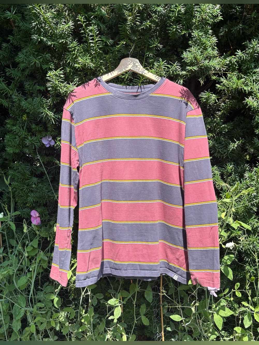 Empyre Long-Sleeve Striped Crewneck Shirt Rugby Style